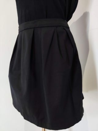 Minifalda negra de tablas mujer