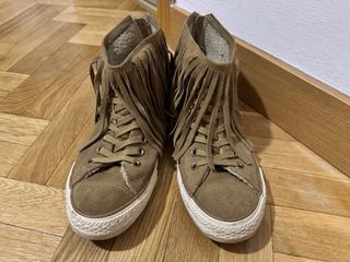 Converse Botas con Borrego y Flecos Marrones