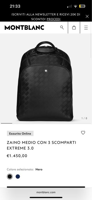 Zaino MontBlanc 3 scomparti nero