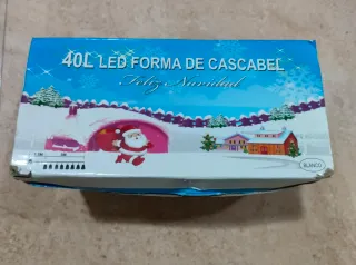 Luces LED Cascabel Feliz Navidad Una caja por 5€