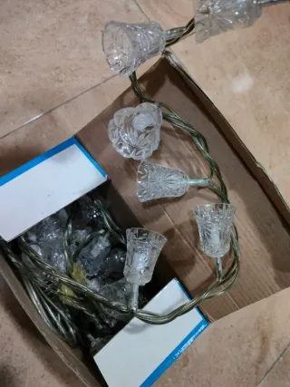 Luces LED Cascabel Feliz Navidad Una caja por 5€