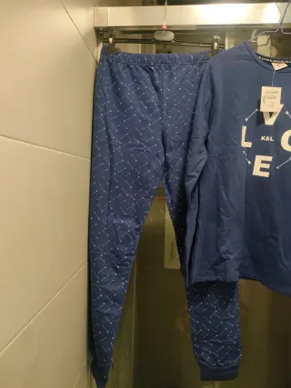 Pijama Mujer Talla M Azul Estampado Flechas