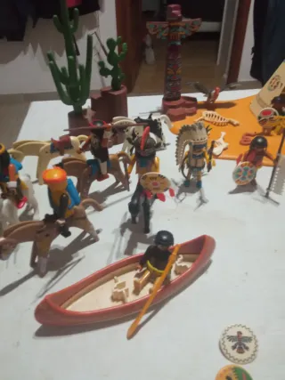 Playmobil Caravana y Poblado Indio