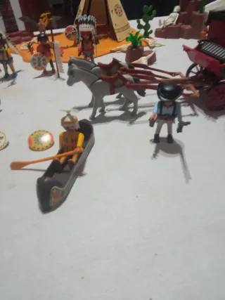 Playmobil Caravana y Poblado Indio