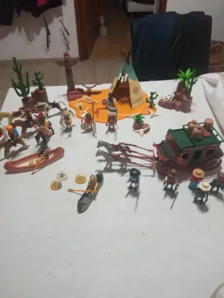Playmobil Caravana y Poblado Indio