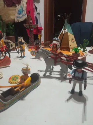 Playmobil Caravana y Poblado Indio