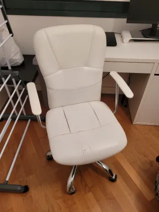 Silla oficina Maggie vintage color blanco