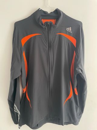 Chaqueta cortavientos Adidas L gris/naranja