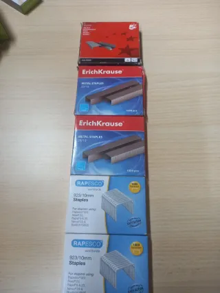 5 Cajas Grapas ErichKrause 23/10 y Rapesco