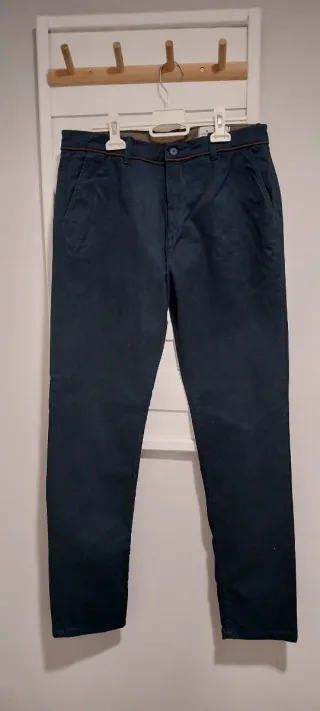 Pantalón de pinzas Springfield azul oscuro
