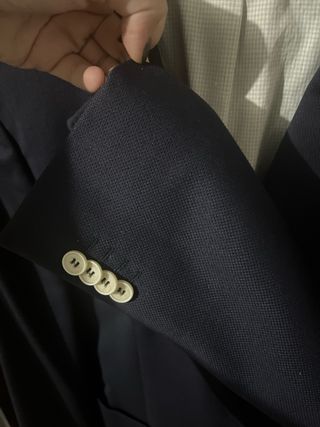 Chaqueta de traje azul para hombre