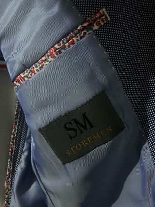 Chaqueta traje hombre azul/gris