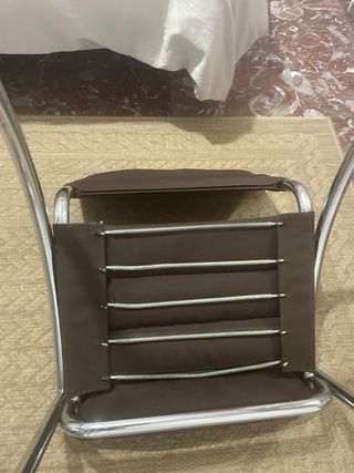 Sillas comedor diseño vintage tela y metal