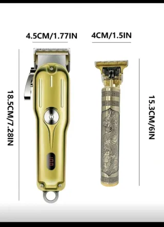 Cortapelos Profesional Dorado con Accesorios