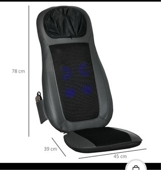 HOMCOM Masajeador Asiento Calor Shiatsu Vibración