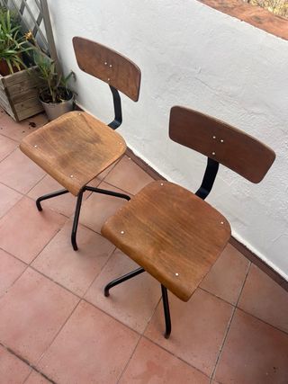 2 Sillas taller vintage 80€/pack MUDANZA