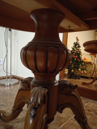 Mesa de comedor cristal y madera