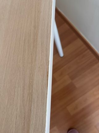 Escritorio Ikea Madera y Metal Blanco 120*60