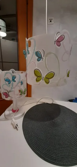 2 Lámparas infantiles Dalber mariposas
