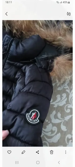 Giubbotto donna nero pelliccia cappuccio L