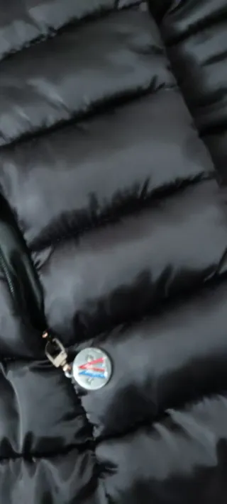 Giubbotto donna nero pelliccia cappuccio L