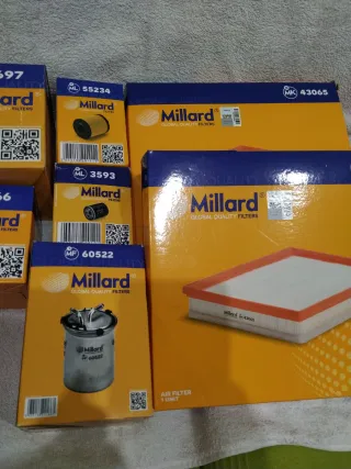 21 Filtros de Aceite y Combustible Millard