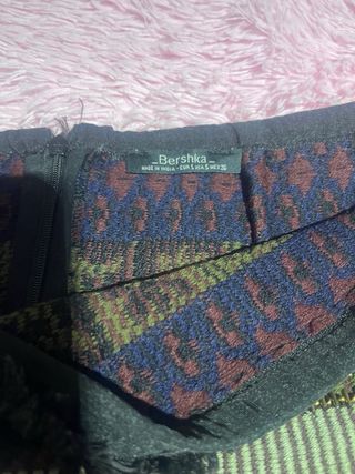 Falda de punto con estampado