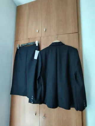 Traje elegante Zara Talla M Gris