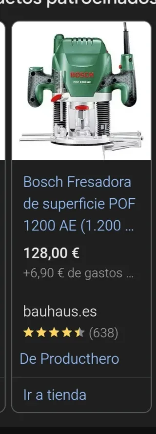 Fresadora bosch y fresas para madera