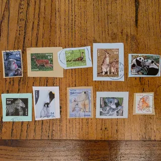 10 sellos de Japón con animales