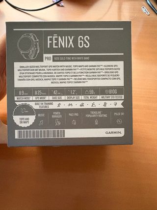 Reloj Garmin Fenix 6S Pro Oro Blanco