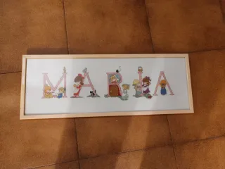 Cuadro punto de cruz Maria