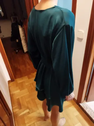Vestido Zara verde azulado Talla M