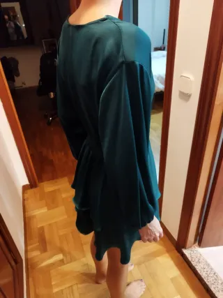 Vestido Zara verde azulado Talla M