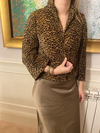 Chaqueta americana print animal talla 38