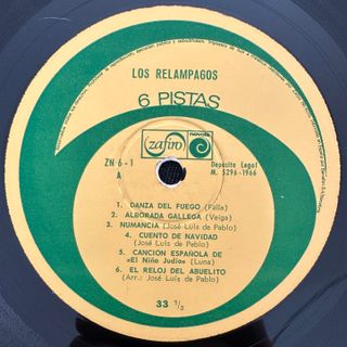 LOS RELAMPAGOS VINILO LP 6 PISTAS 1966