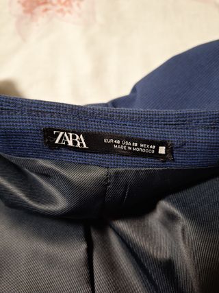 Traje de Hombre Zara Azul. Talla M.