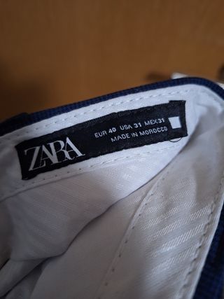 Traje de Hombre Zara Azul. Talla M.