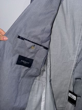 Americana Hackett Talla 42 Azul Rayas