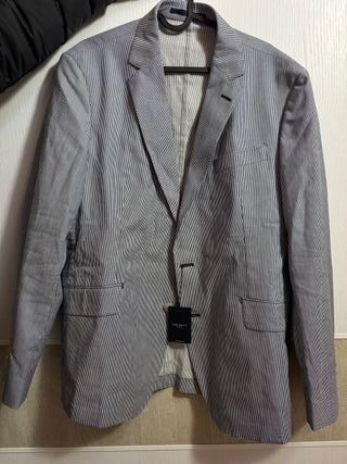 Americana Hackett Talla 42 Azul Rayas