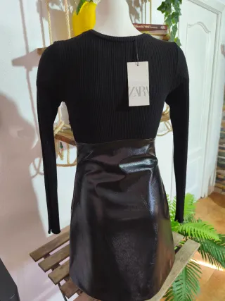 Vestido Zara Negro Talla S Nuevo con Etiqueta