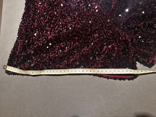 Shorts lentejuelas Mango color burdeos Talla XL