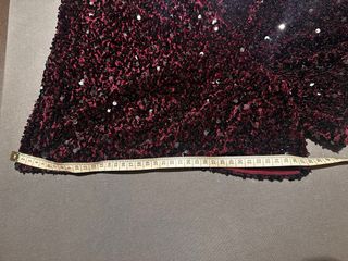 Shorts lentejuelas Mango color burdeos Talla XL