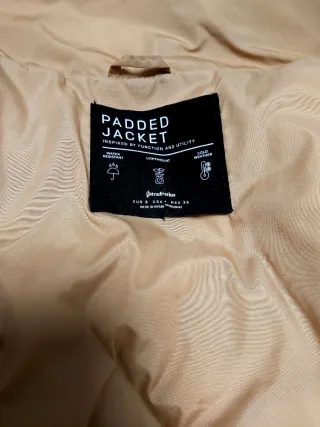 Chaqueta Padded Jacket Beige Talla S Wáter resista