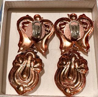 Pendientes Vintage Ángel CURICINO Dorados rosado