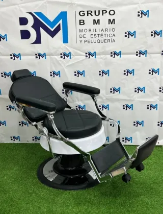 Sillón de barbería de piel