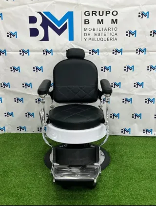 Sillón de barbería de piel