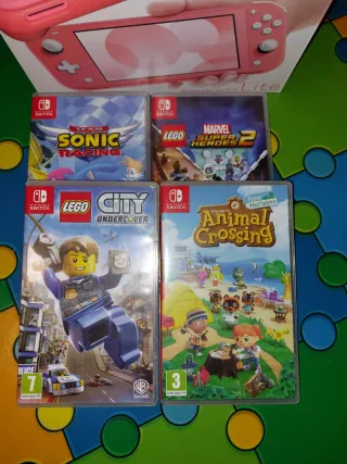 Nintendo Switch Lite Rosa + Juegos