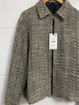 Chaqueta Tweed Zara Talla L