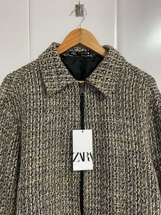 Chaqueta Tweed Zara Talla L